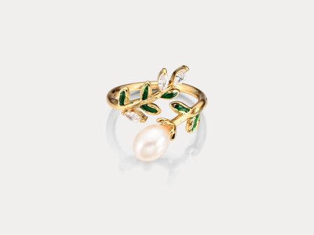 Leaf Pearl Ring Online