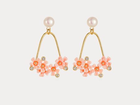 Pink Verbena Earrings Fashion