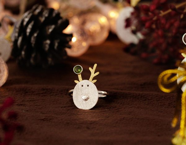 Christmas Reindeer Ring For Sale