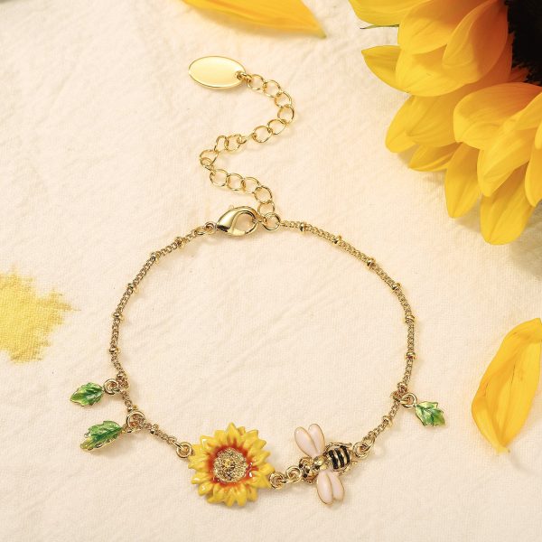 Sunflower Bee Bracelet on Sale