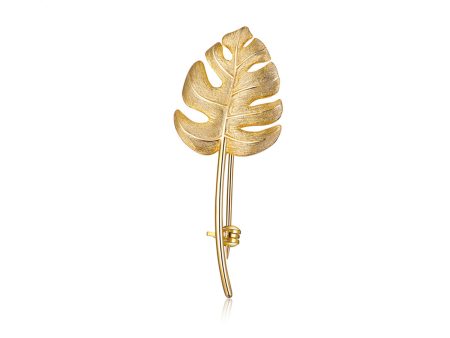 Monstera Leaf Brooch For Cheap