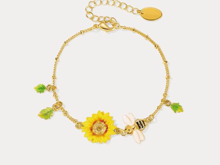 Sunflower Bee Bracelet on Sale