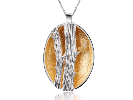 Birds on Branch Oval Pendant Discount