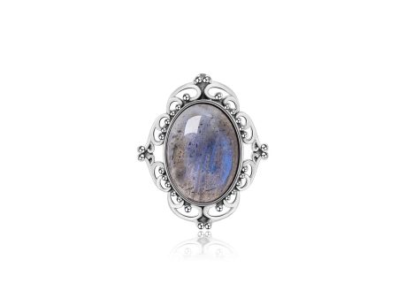 Victorian Labradorite Brooch Online now