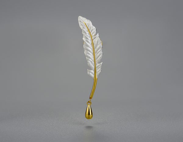 Vintage Feather Brooch on Sale