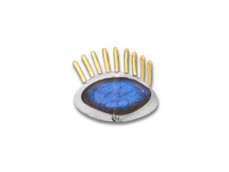 Golden Eyelash Brooch Online now