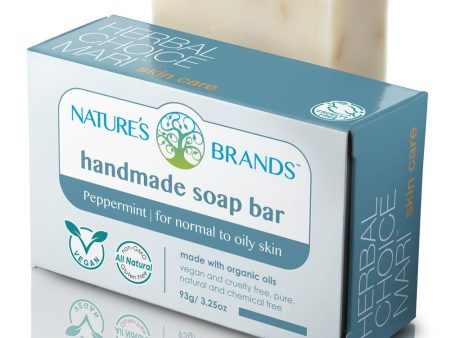 Herbal Choice Mari Natural Handmade Soap Bar, Peppermint; 3.2oz Cheap