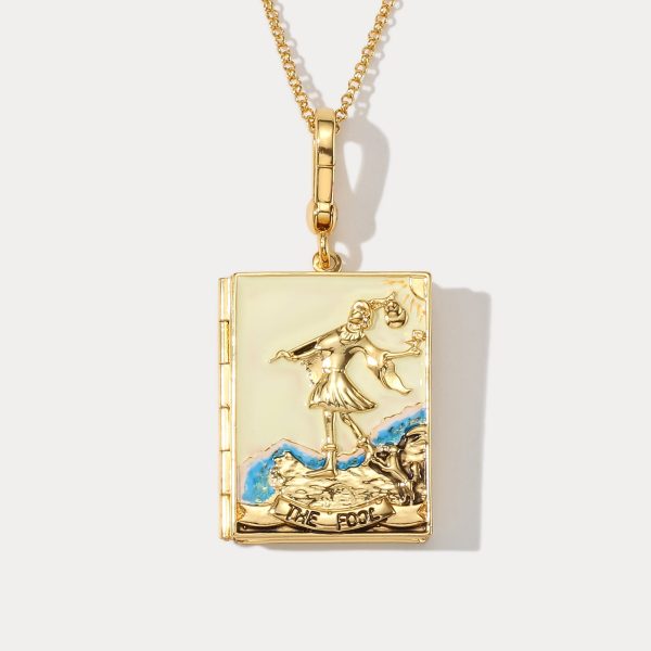 Tarot Locket Necklace-The Fool Online now