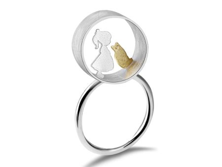 Boy and Girl Meets Cat Ring For Discount