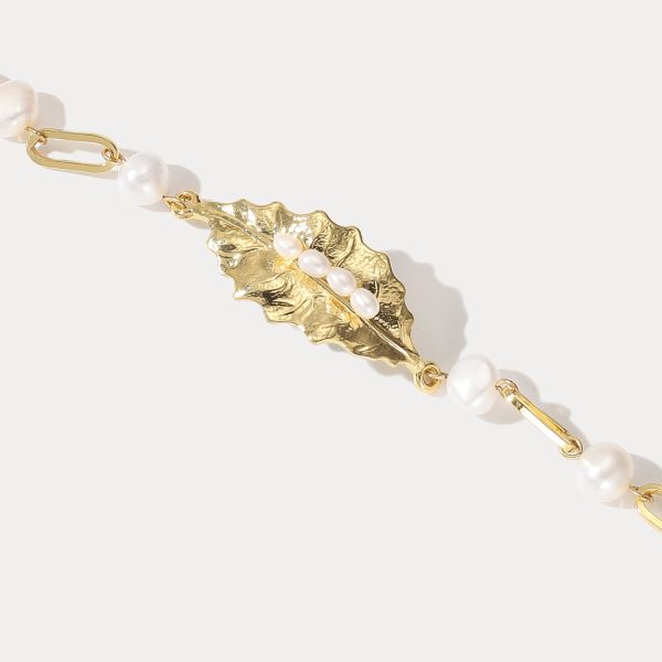 Holly Leaf Pearl Bracelet Online Sale