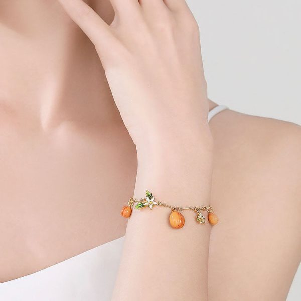 Golden Plum Flower Bracelet Discount