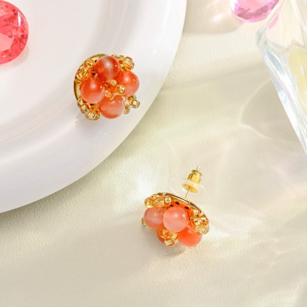 Vintage Agate Stud Earrings Discount