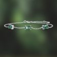 Moss Agate Silver Bracelet Cheap