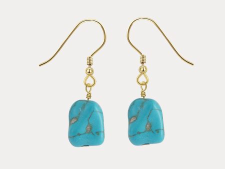 Turquoise Gemstone Drop Earrings For Cheap