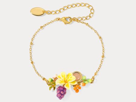 Sweet Grape Flower Bracelet on Sale