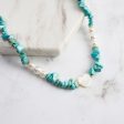 Turquoise Pearl Heart Charm Necklace Online