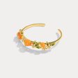 Golden Plum Flower Cuff Online Hot Sale