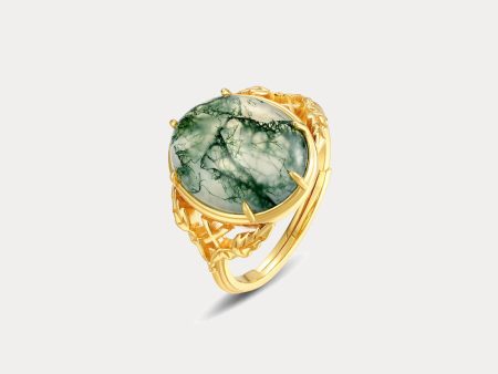 Moss Agate Ring Discount