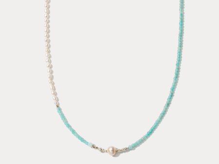 Blue Seed Bead Necklace Online Sale