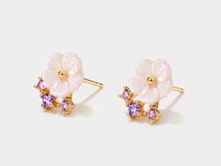 Sakura Flower Stud Earrings Online now