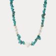 Turquoise Pearl Heart Charm Necklace Online