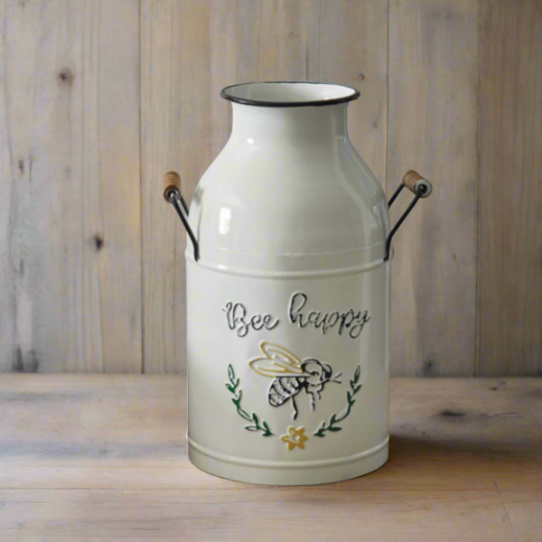 Bee Happy Jug with Wood Handles For Cheap