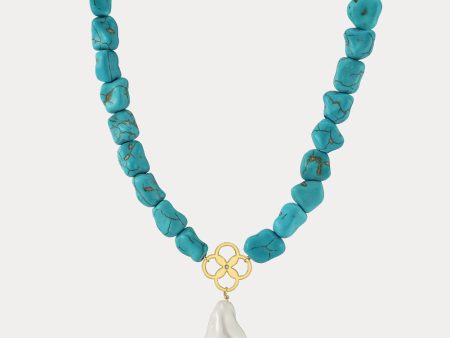 Turquoise Baroque Pearl Pendant Necklace For Discount