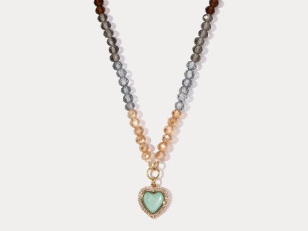 Vintage Heart Beaded Necklace Online Hot Sale