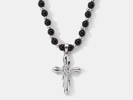 Beaded Cross Necklace For Sale