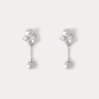 Silver Star Pearl Earrings on Sale