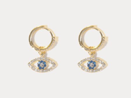 Diamond Evil Eye Earrings Online Hot Sale