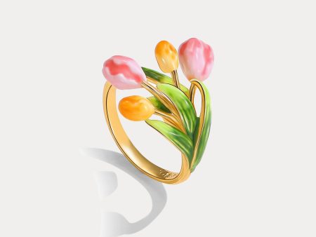 Enamel Tulip Ring Online now