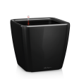 Lechuza Quadro Premium 28 LS Black High Gloss Square Planter, 11 x10  Online now