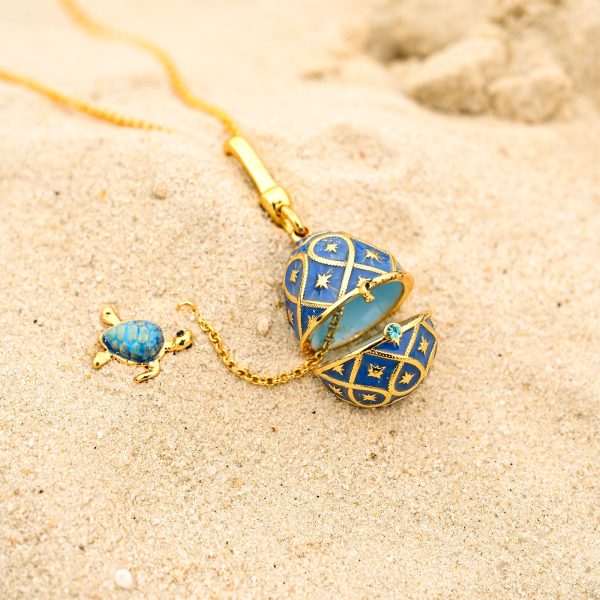 Turtle Egg Locket Necklace Hot on Sale