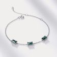 Moss Agate Silver Bracelet Cheap