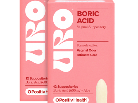 URO Boric Acid Vaginal Suppository - 2 Bottle Subscription For Sale