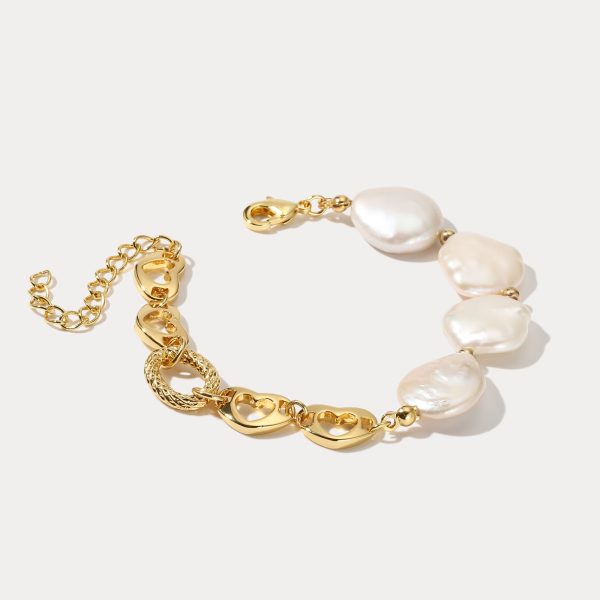 Pearl Hollow Chain Bracelet For Discount