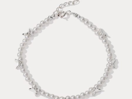 Silver Butterfly Pearl Bracelet Online Hot Sale