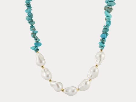 Baroque Pearl Turquoise Necklace Supply