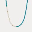 Turquoise Pearl Seed Bead Necklace Discount