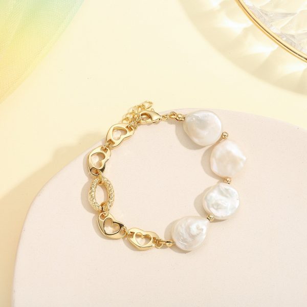 Pearl Hollow Chain Bracelet For Discount