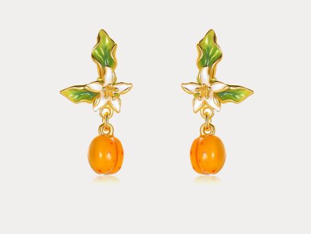 Golden Plum Earrings Discount