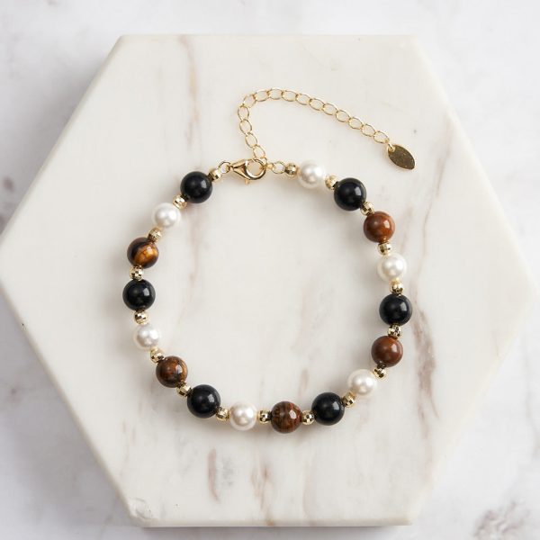 Pearl Natural Stone Bead Bracelet For Discount