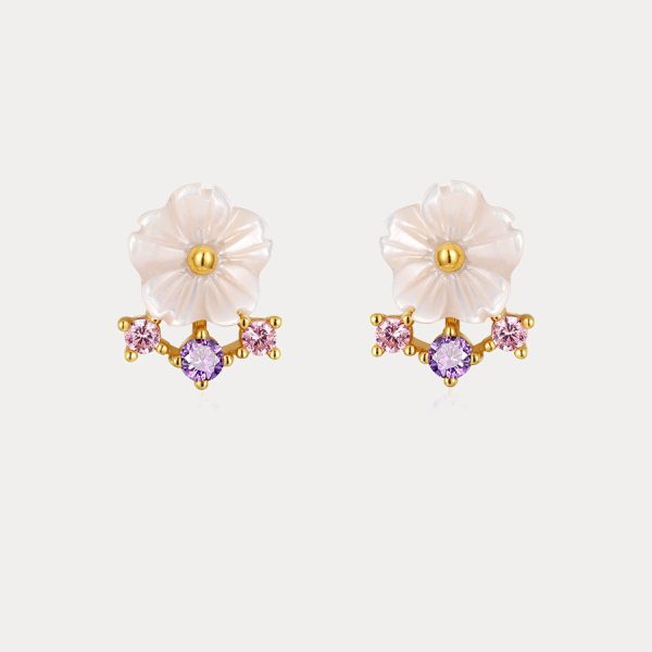 Sakura Flower Stud Earrings Online now