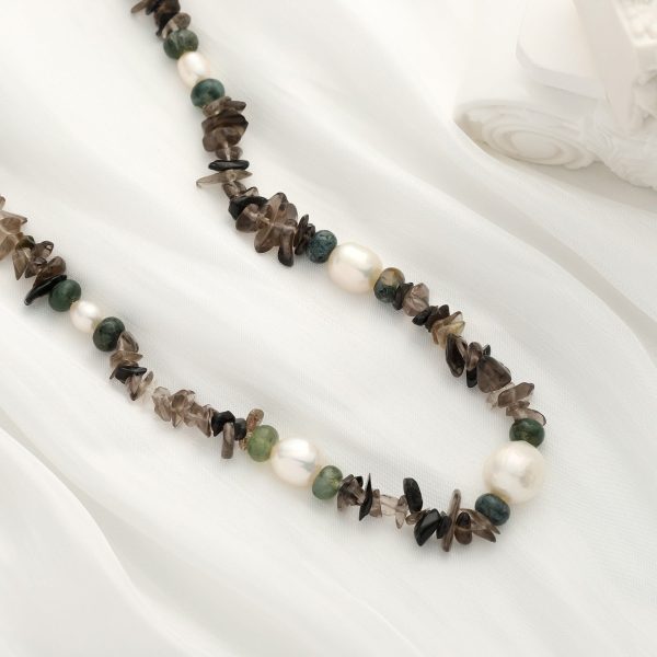 Boho Pearl Necklace on Sale