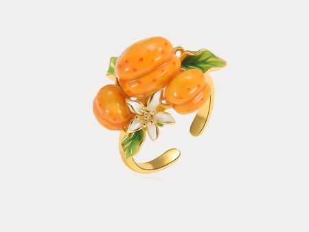 Golden Plum Blossom Ring Fashion