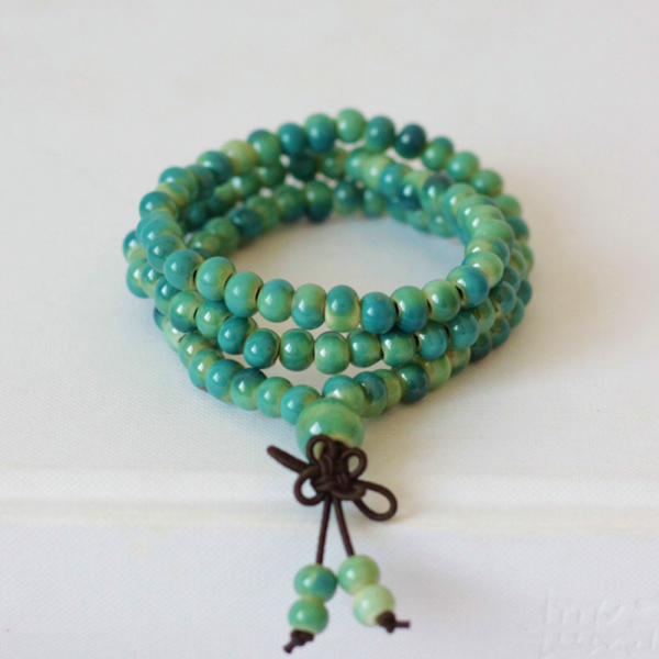 Ceramic Prayer Bracelet - Teal For Cheap