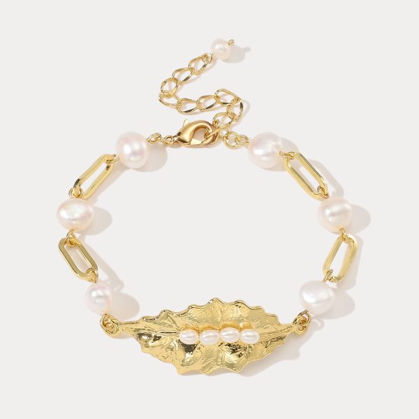 Holly Leaf Pearl Bracelet Online Sale