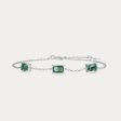 Moss Agate Silver Bracelet Cheap