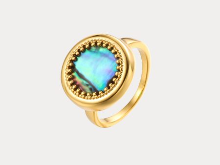 Abalone Shell Oil Painting Ring Online Hot Sale